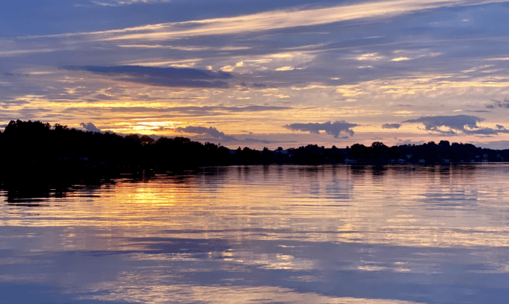 Werder (Havel) bei Abenddämmerung