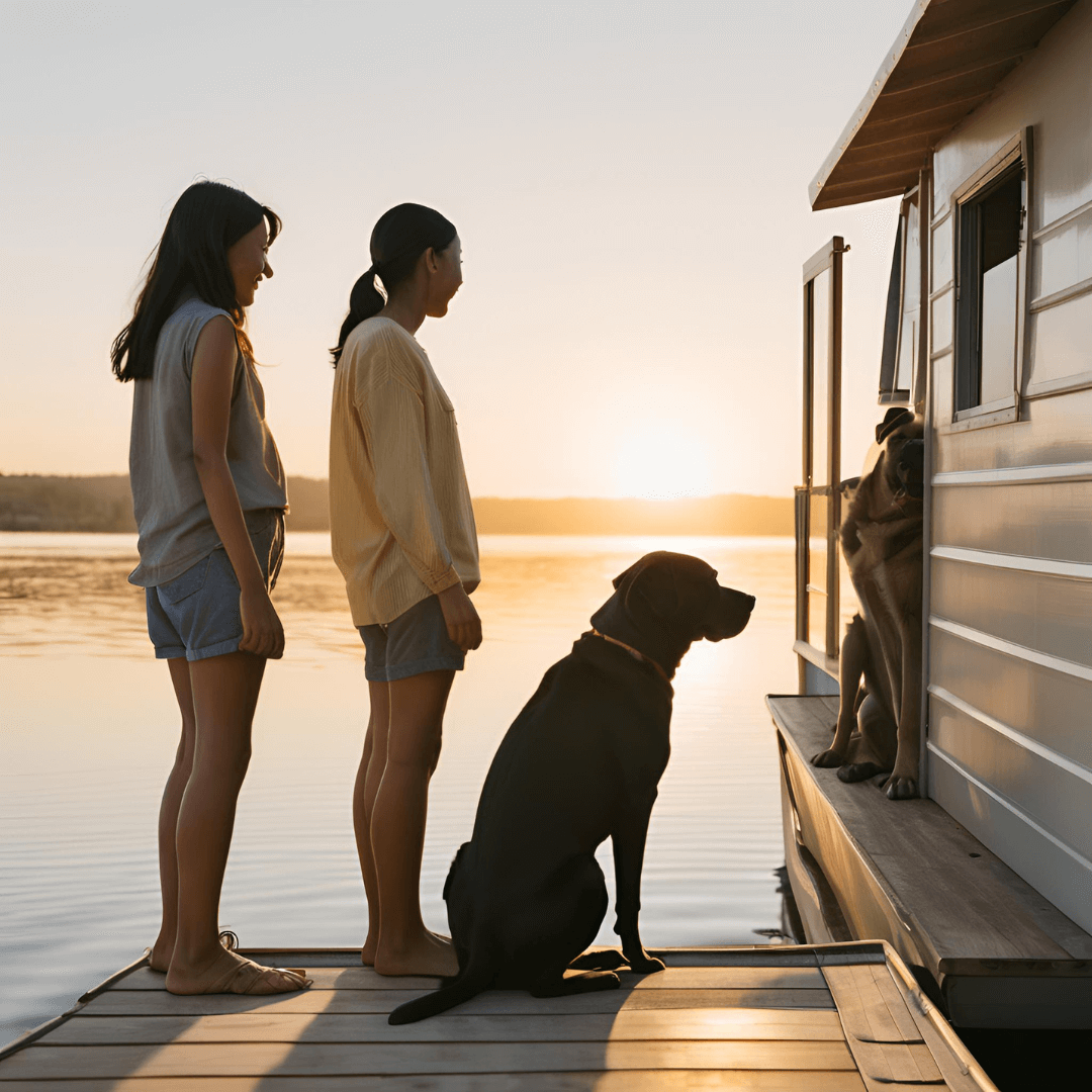 Führerscheinfreier Hausboot Urlaub mit Hund auf der Havel mit AhoiWerder