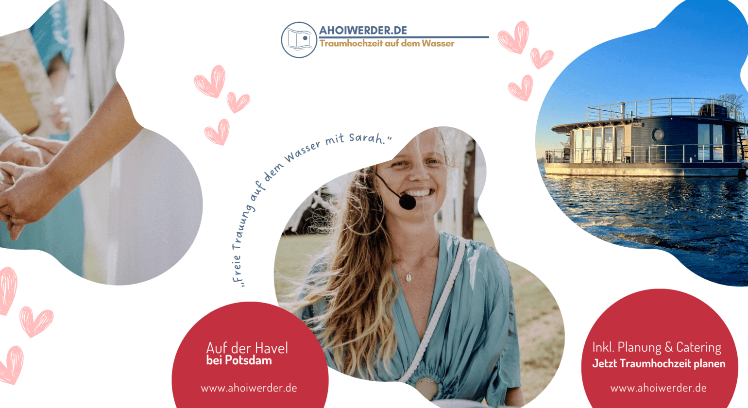 Freie Trauung auf dem Wasser – Ihre exklusive Hochzeit auf dem Luxus-Hausboot SHANTI 2