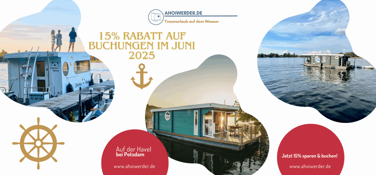 15 % Rabatt Hausbooturlaub Havel